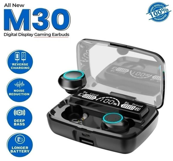 M30 Wireless Earbuds, Black